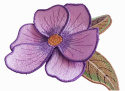 Haftowana broszka kwiat magnolii