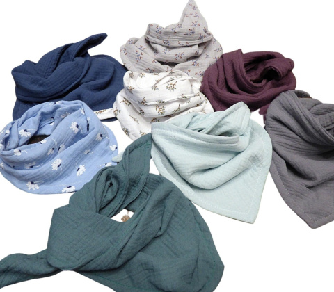 Muslinowa chustka dziecięca - miętowa