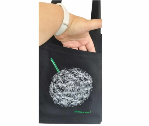 Torba XL czarna z haftem dmuchawca Torba XL czarna z haftem dmuchawca