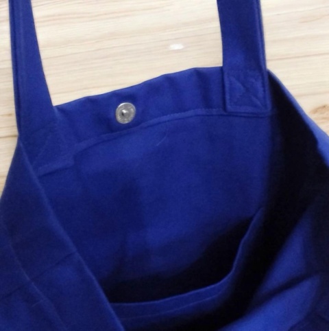 Bawełniana torba z haftem i kieszenią