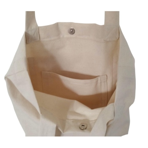 Bawełniana torba z haftem i kieszeniami