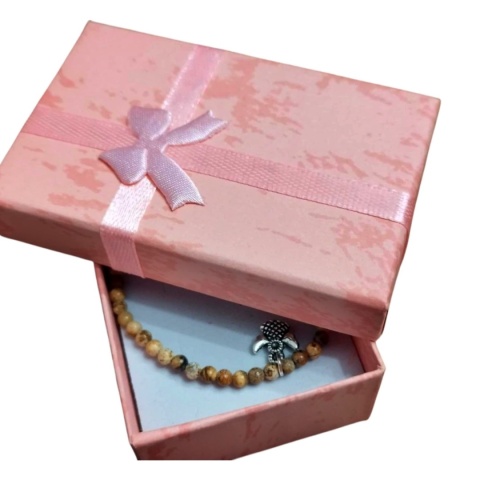 Bransoletka z drobnych kamieni jaspisu krajobrazowego