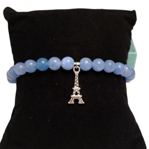 Bransoletka z kamieni akwamarynu - mądrość i odwaga