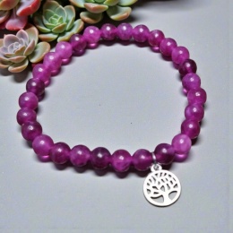 Bransoletka z kamieni lepidolitu