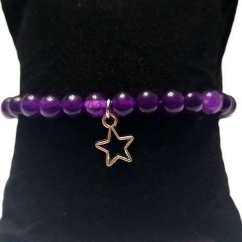 Bransoletka z naturalnych ametystów - równowaga i harmonia