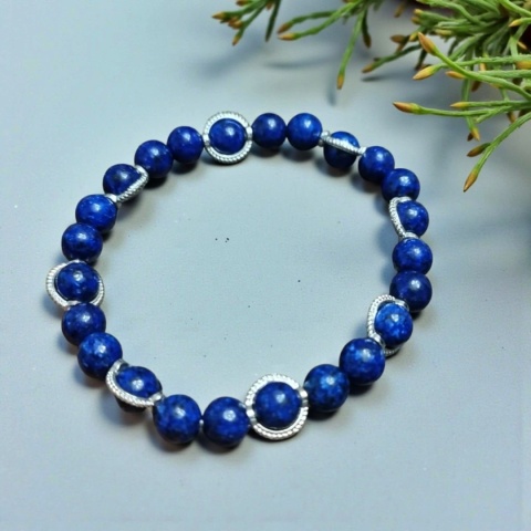 Bransoletka z "niebiańskiego" kamienia -lapis lazuli