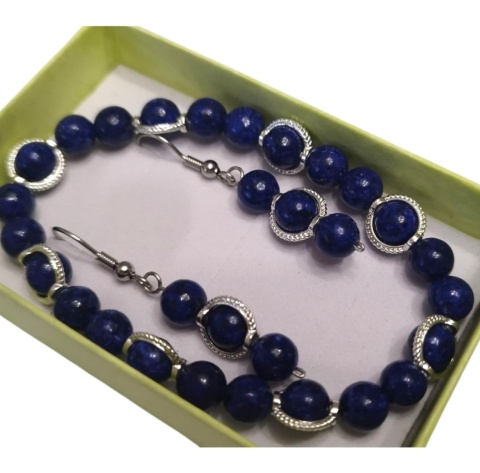 Bransoletka z "niebiańskiego" kamienia -lapis lazuli