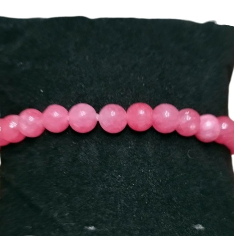 Bransoletka z różowego chalcedonu - miłość i równowaga