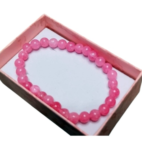 Bransoletka z różowego chalcedonu - miłość i równowaga