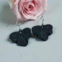 Haftowane kolczyki - czarne