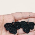 Haftowane kolczyki - czarne