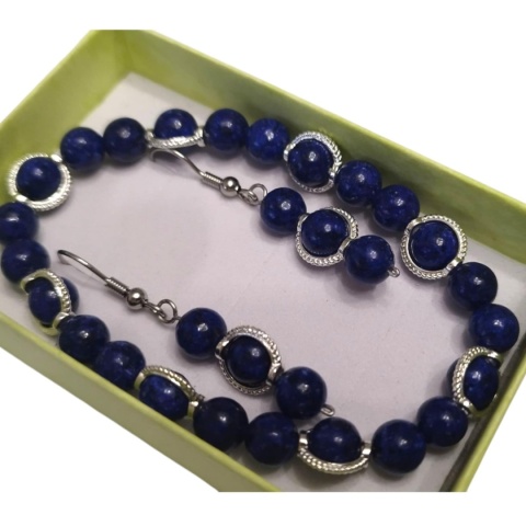 Kolczyki wiszące - lapis lazuli