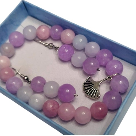 Kolczyki z kamienia morganitu