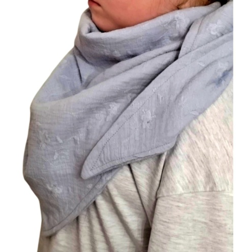 Podwójna muślinowa chusta dziecięca - muślin haftowany