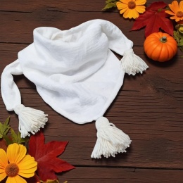 Podwójna muślinowa chusta dziecięca z chwostami