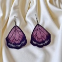 Skrzydła motyla - haftowane kolczyki