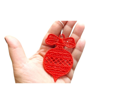 Zestaw haftowanych zawieszek na choinkę - 4 szt.