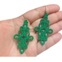 Zielone koronkowe kolczyki