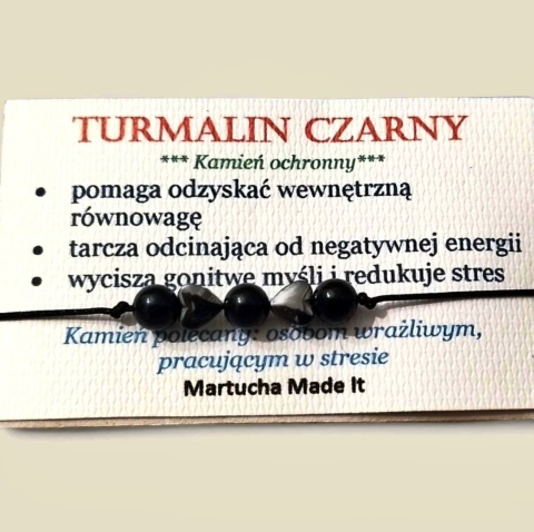 Bransoletka ochronna - czarny turmalin