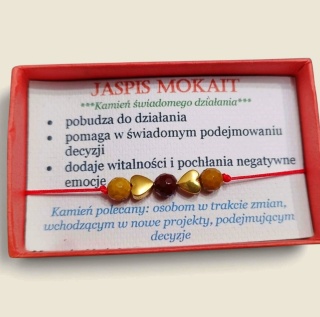Bransoletka z jaspisem mokait